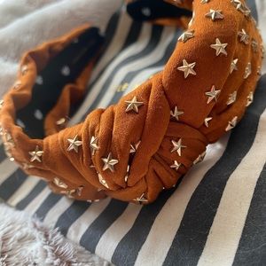 Lele Sadoughi Star Studded Silk Knotted headband